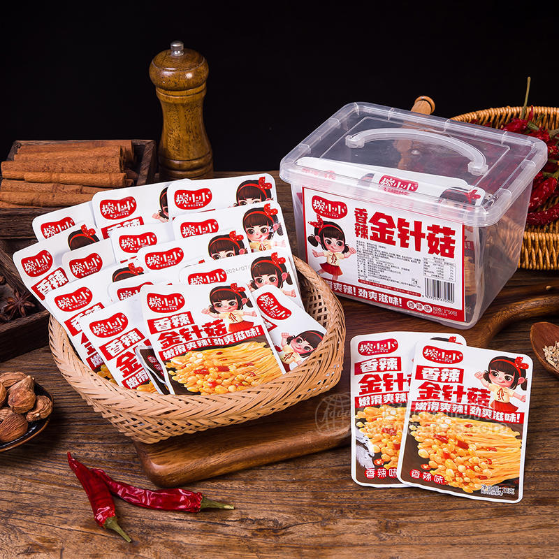 婉小小香辣金针菇休闲食品小零食