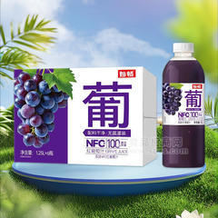 妙畅无菌灌装NFC红葡萄汁果汁饮料1.25LX6瓶
