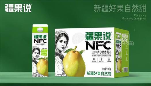 疆果说NFC100%库尔勒香梨汁果汁饮料1LX8盒