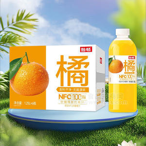 妙畅无菌灌装NFC砂糖橘复合果汁饮料1.25Lx6瓶