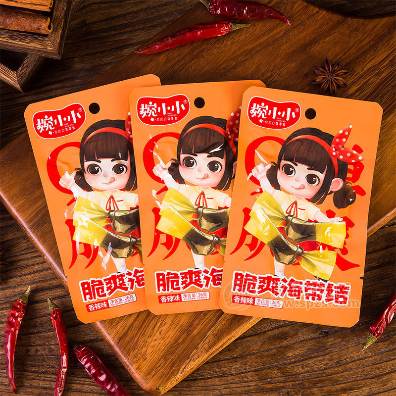 婉小小香辣味脆爽海带结休闲食品26g