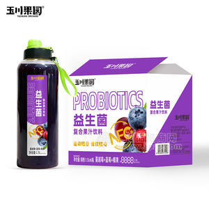 运动水壶1.5L益生菌蔓越莓+蓝莓+椰果复合果汁饮料