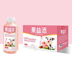 味傲果益添草莓味乳酸菌饮品乳饮料450mlx15瓶