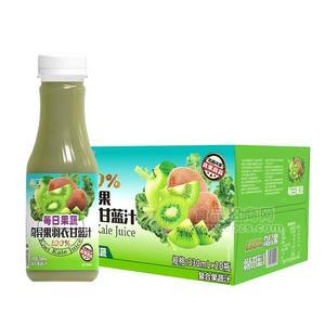 葡口奇异果羽衣甘蓝汁复合果蔬汁饮料330mlx20瓶