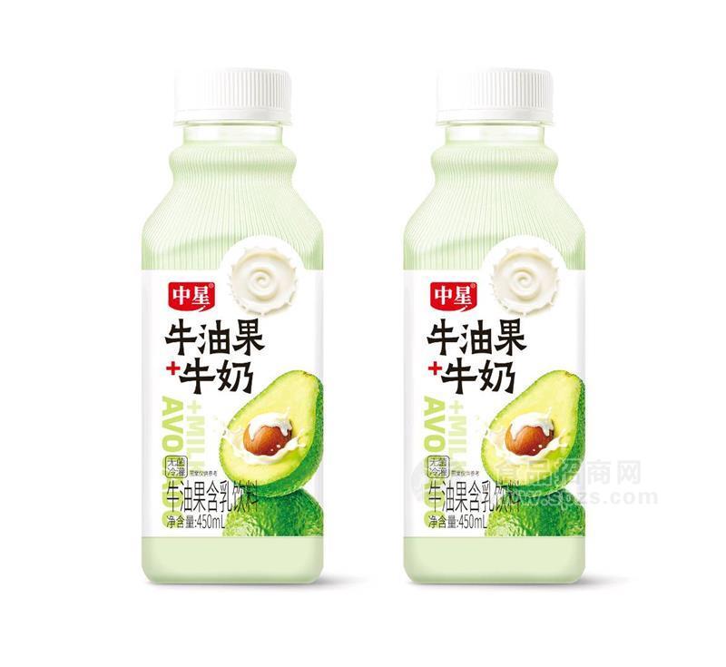 中星无菌冷灌装牛油果牛奶含乳饮料450ml