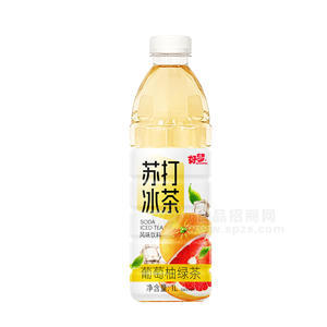好梦苏打冰茶葡萄柚绿茶风味饮料1L