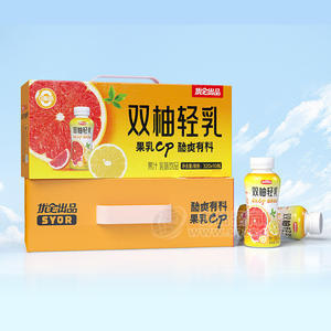优全出品双柚轻乳果汁乳味饮品乳饮料320gx10瓶