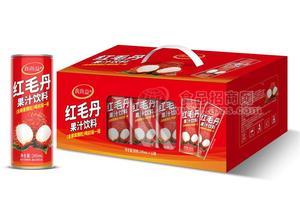 真尚益红毛丹果汁饮料245mlx12罐