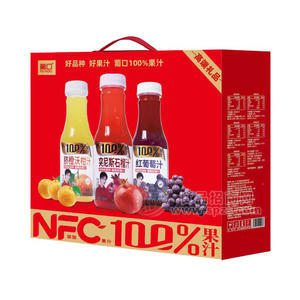 葡口高端礼盒装NFC100%果汁饮料