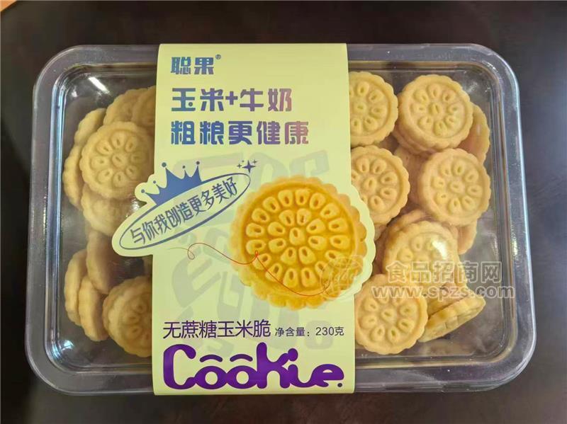 ·聪果无蔗糖玉米脆饼干230g 