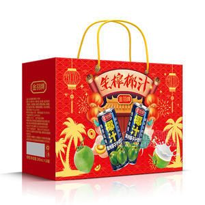 金羽牌生榨椰汁果肉椰子汁饮料植物蛋白饮料245mlx10罐