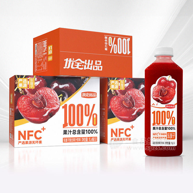 优全出品NFC车厘子复合果汁饮料1Lx8瓶