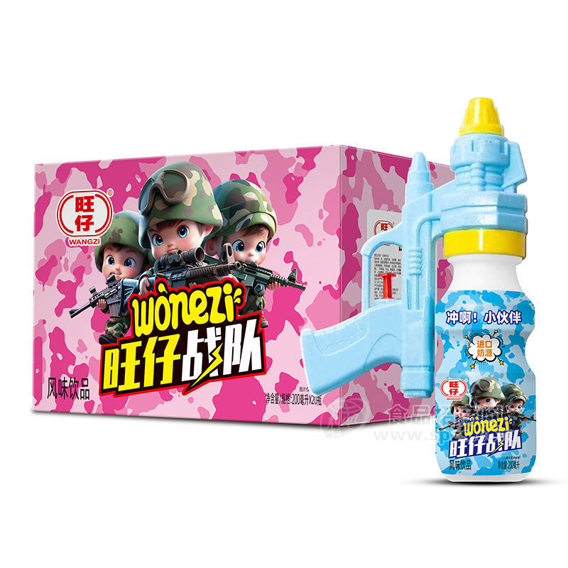 旺仔旺仔战队风味饮品进口奶源箱装饮料招商200ml