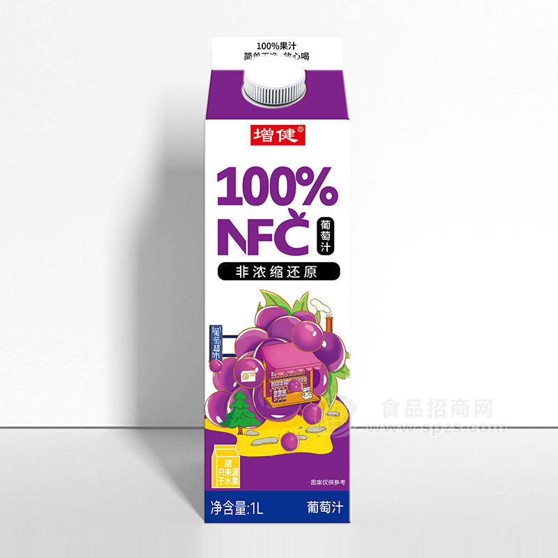 增健100%NFC葡萄汁果汁飲料1L