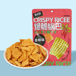 澳米伽香辣味爆脆鍋巴休閑零食袋裝招商