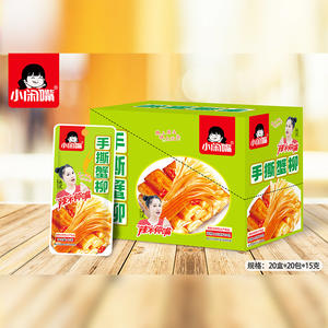 小闲嘴手撕蟹柳辣不停嘴追剧零食休闲食品