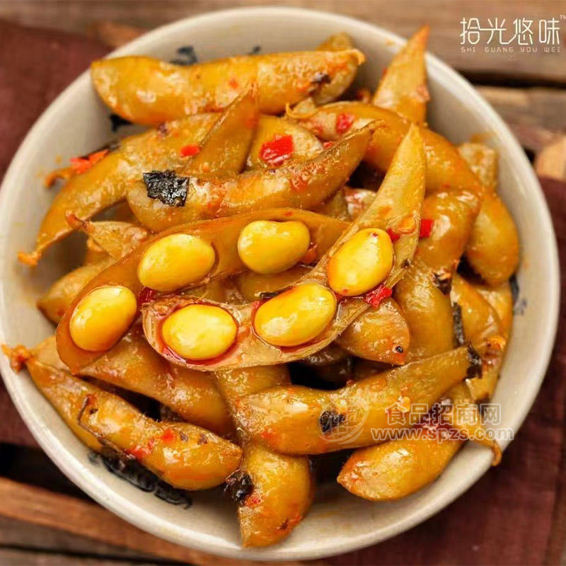 拾光悠味香辣鹵毛豆風(fēng)味獨(dú)特休閑食品