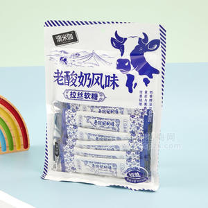 澳米老酸奶风味拉丝软糖袋装糖果招商75g