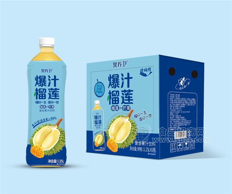 爆汁榴蓮復(fù)合果粒果汁復(fù)合飲品1.25L*6瓶