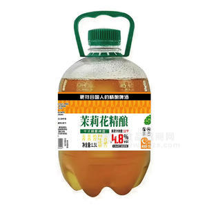 茉莉花精釀中式精釀啤酒茶啤原麥汁濃度12°p鮮啤1.5L