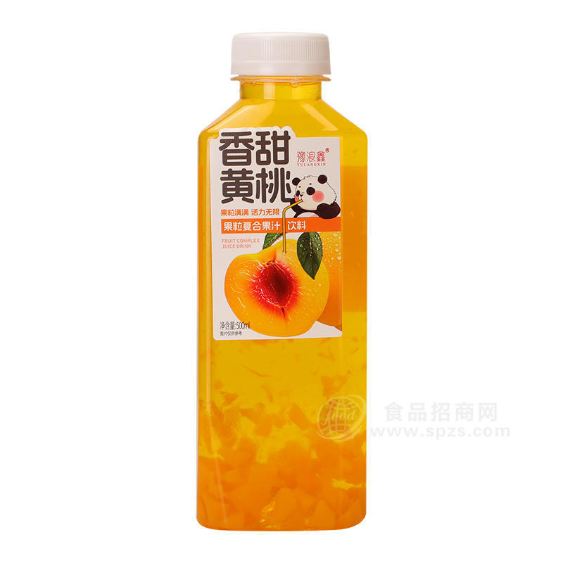 豫浪鑫香甜黄桃果粒复合果汁饮料500ml 