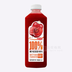 優(yōu)全出品NFC100%車?yán)遄訌?fù)合果汁飲料1L