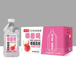 銓順嚼著喝蜂蜜荔枝飲品復(fù)果粒果汁飲料1L