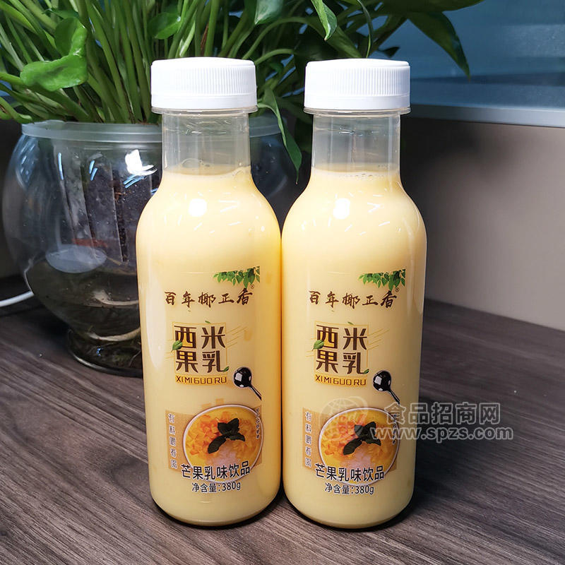 百年椰正香西米果乳芒果乳味飲品乳飲料380g