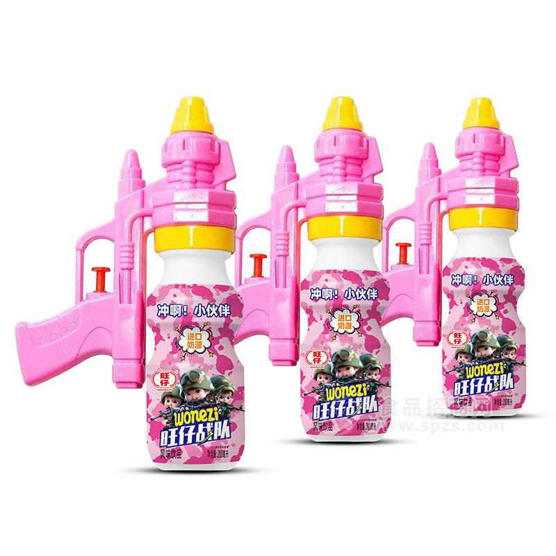 旺仔旺仔战队风味饮品瓶装玩具饮料招商200ml