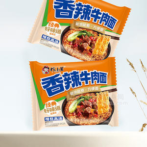 檸小薯香辣牛肉面方便面方便食品122g