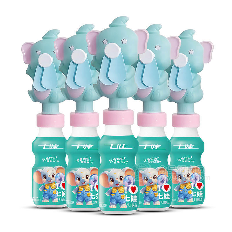 七娃儿小象风扇儿童饮料乳味饮品招商200ml