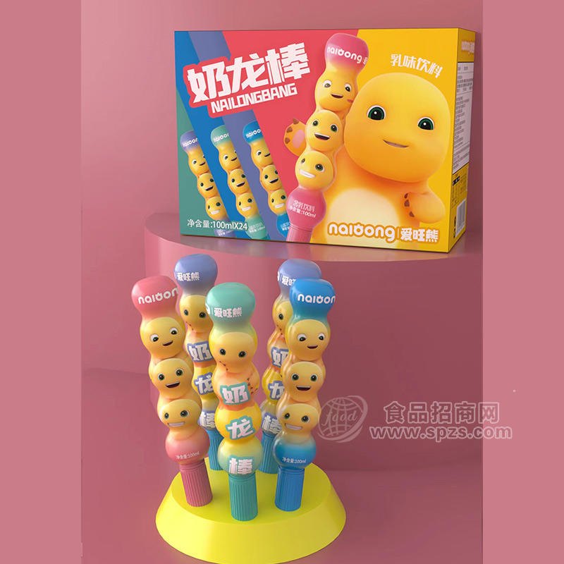 爱旺熊儿童奶龙棒乳味饮料新品上市盒装100ml