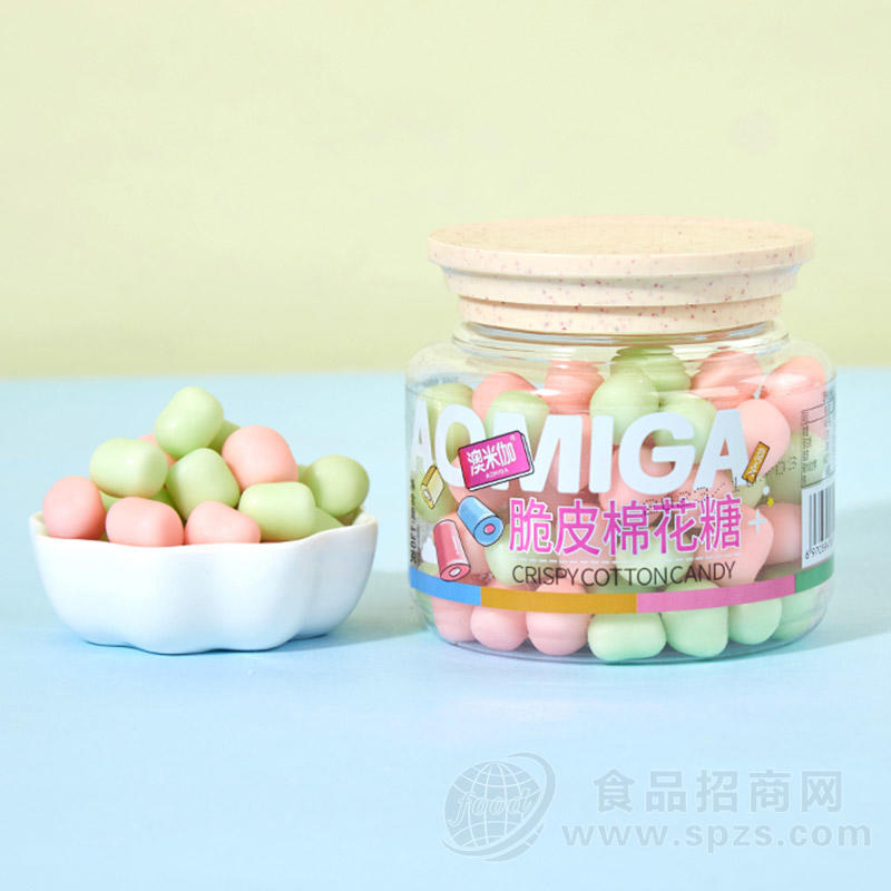 澳米伽脆皮棉花糖盒装糖果招商