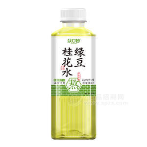 眾口妙綠豆桂花水植物飲料500ml招商代理