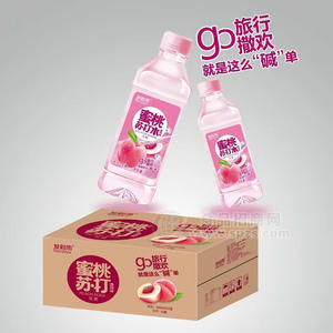 發(fā)財(cái)雨蜜桃蘇打水飲料350mlx24瓶