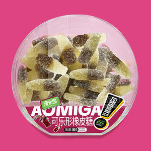 澳米伽可樂形橡皮糖小零食糖果軟糖招商160g