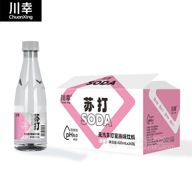 川幸无汽苏打蜜桃味饮料1×24