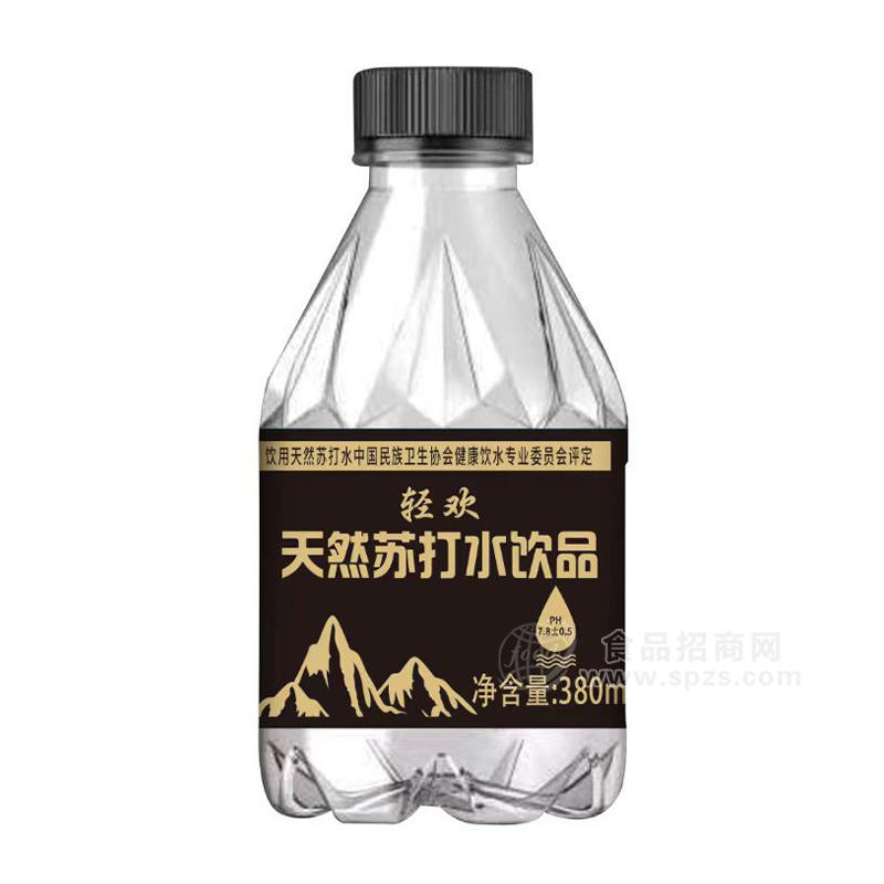 輕歡天然蘇打水飲品飲料招商380ml