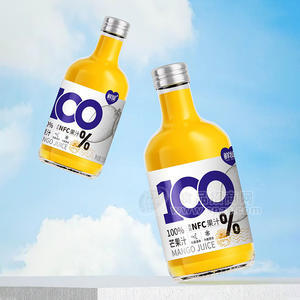鮮綻NFC果汁100%芒果汁飲料玻璃瓶飲料310ml