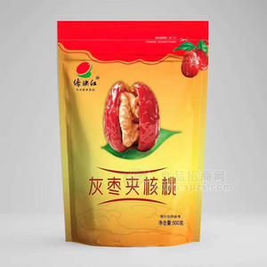 綠映紅灰棗夾核桃休閑食品500g