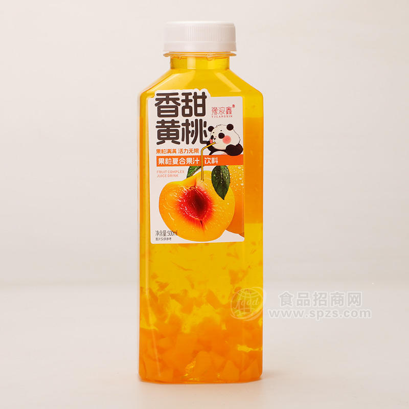 豫浪鑫香甜黄桃果粒复合果汁饮料500ml招商