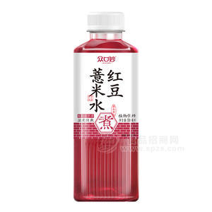 眾口妙紅豆薏米水植物飲料500ml廠家招商