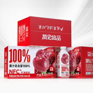 優(yōu)全出品NFC100%蘋果復(fù)合果汁飲料560mlx15瓶