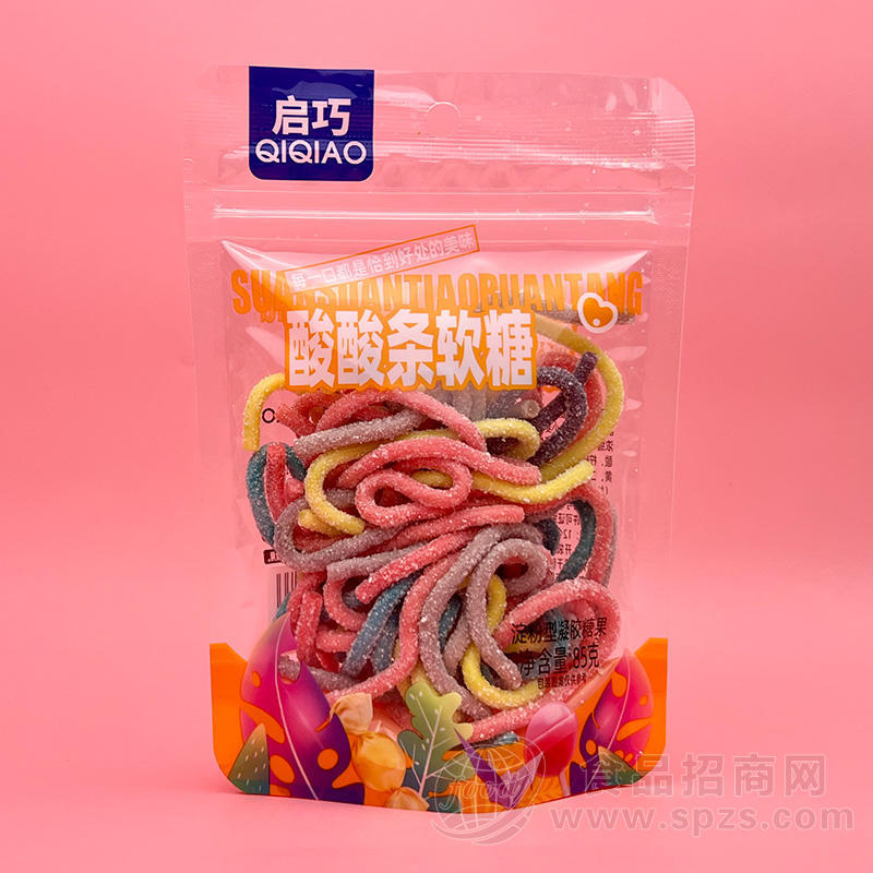 启巧酸酸条软糖糖果85g