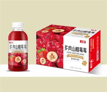 眾雪多肉山楂莓莓復合果汁飲料500mlx15瓶