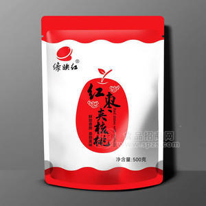 綠映紅紅棗夾核桃休閑食品500g