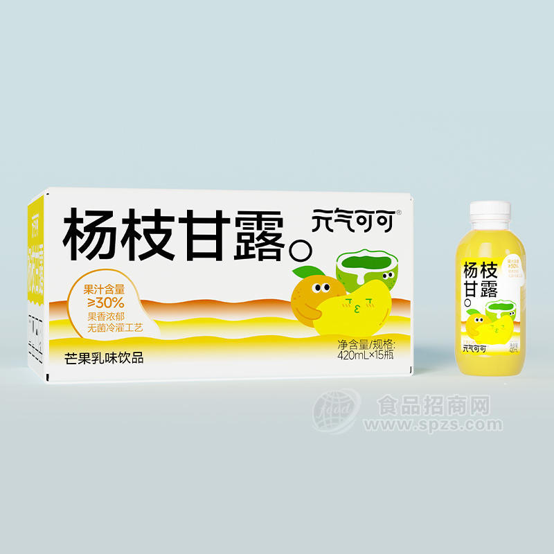 元氣可可楊枝甘露芒果乳味飲品無菌冷灌飲料420ml