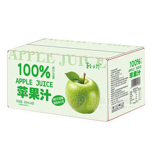 轻欢100%苹果汁饮品饮料厂家招商200ml×8