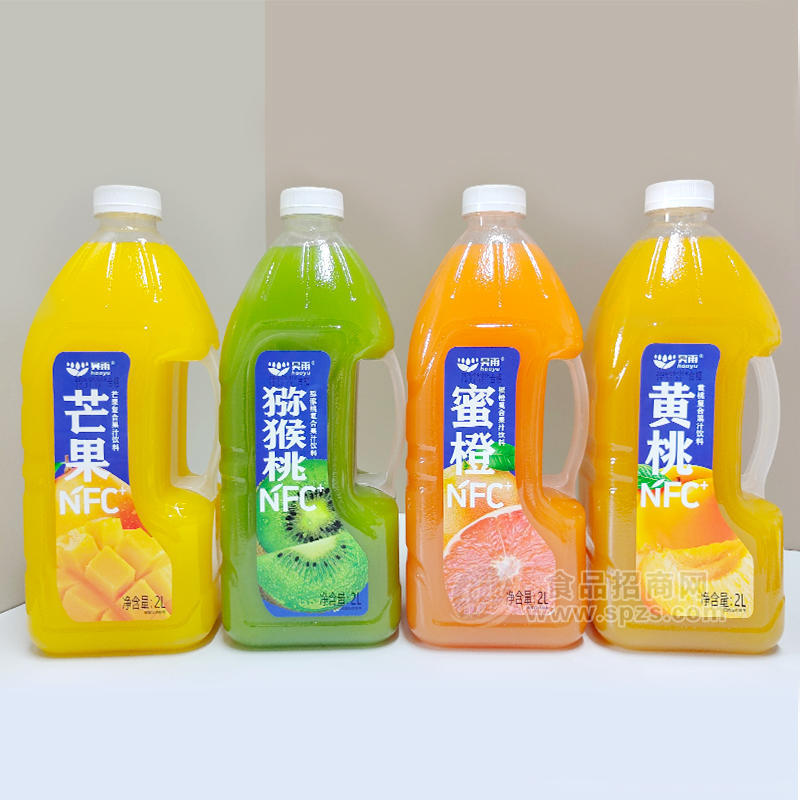 昊雨NFC芒果獼猴桃蜜橙黃桃果汁飲料2L