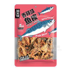 澳米伽香辣味魚皮休閑食品追劇小零食招商65g